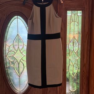 Ann Taylor Khaki/Black Dress | Size 8 LAST CALL BEFORE DONATION